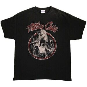vintage hanes men's  shirt size XL motley crue band crew neck short sleeve